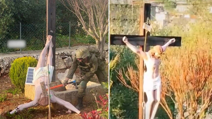 Lübnanlı psikopos, İsrail’in parçaladığı İsa heykeli için özrünün, işlediği ihlalleri değiştirmediğini söyledi