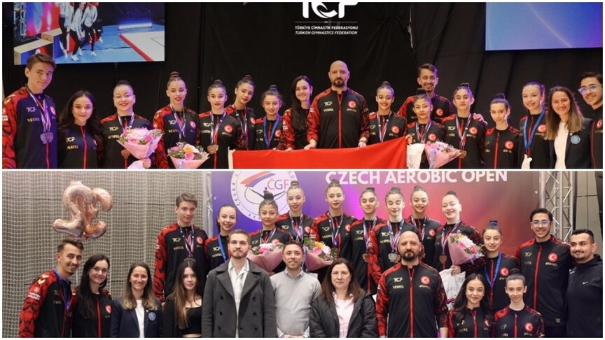 Milli cimnastikçiler, Çekya'daki yarışmada 8 madalya elde etti